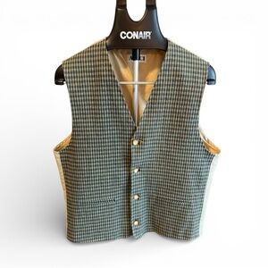 Amici Checkered Cotton Vest with Button Closure Size L